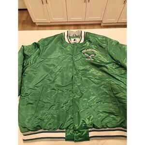 Vintage Starter  Philadelphia Eagles Kelly Green Satin Jacket 4XL